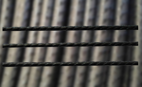 PC steel bars with spiral ribs